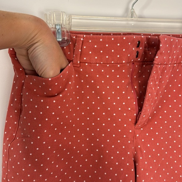 Old Navy Pixie High rise Ankle Pant Size 10 Pink with White Polka Dots - Picture 3 of 5